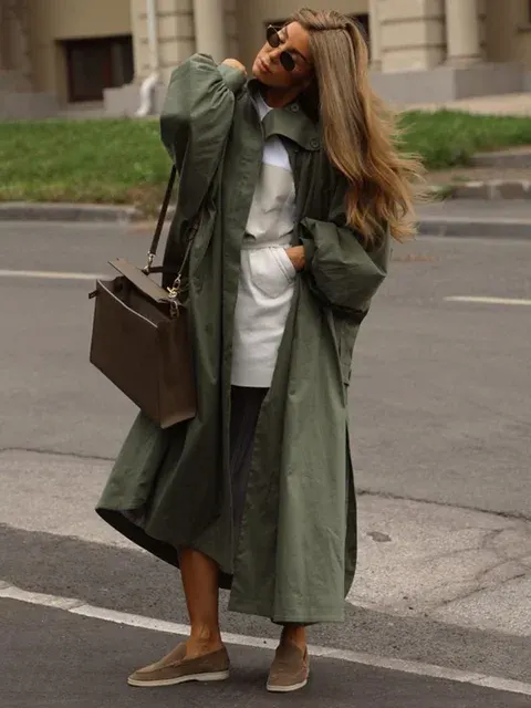 drapierter Trenchcoat 3