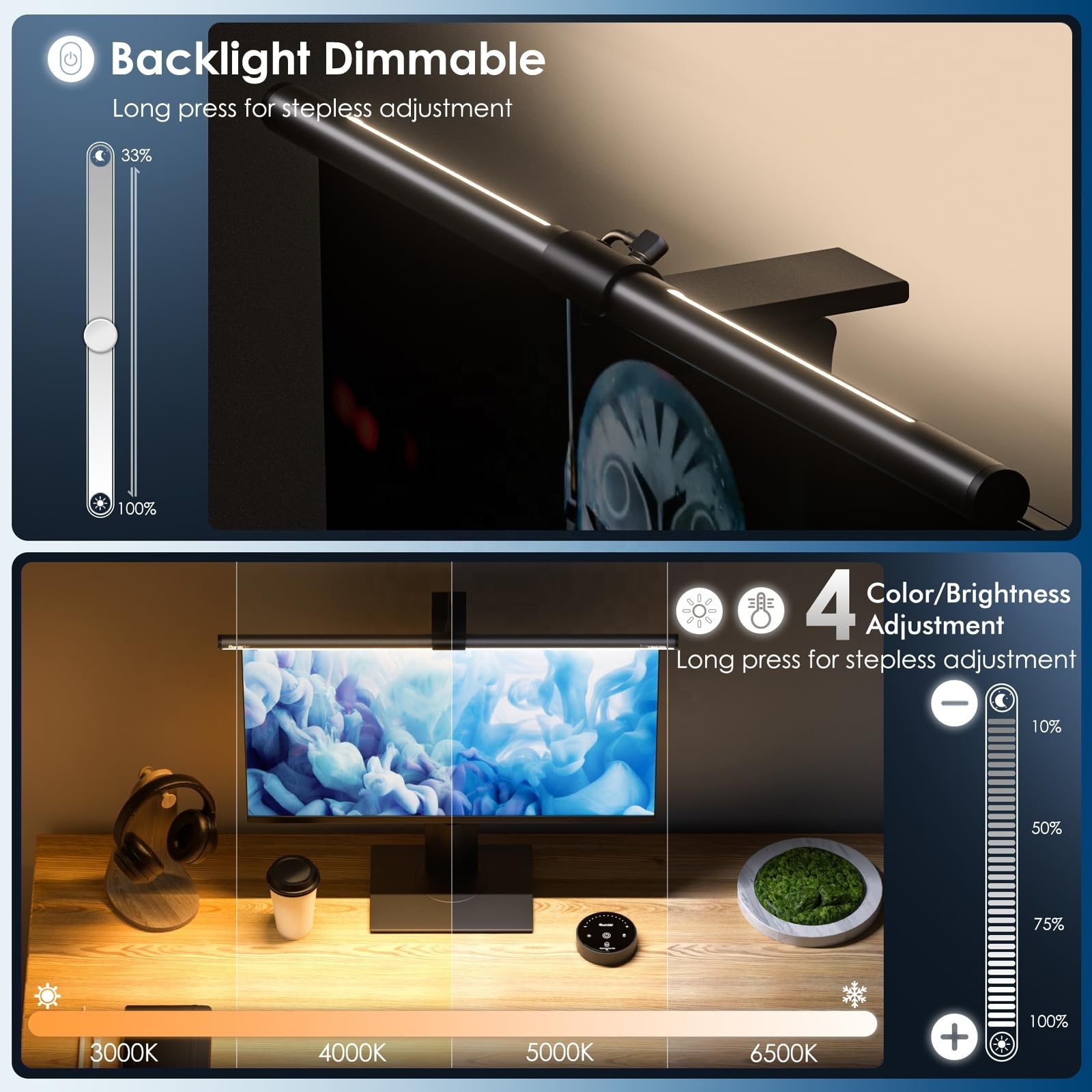 LED Monitorleuchte 50cm mit Fernbedienung 2