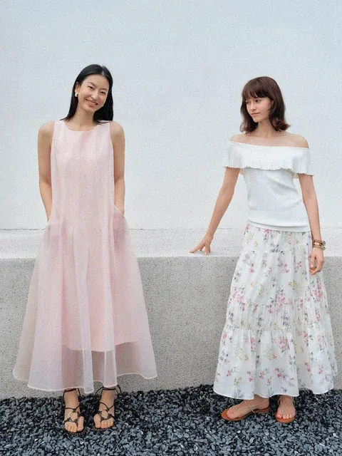 Ärmelloses Organza-Kleid 4