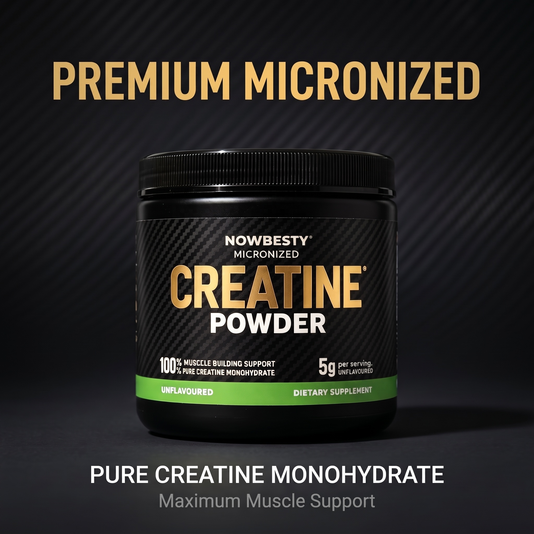Mikronisiertes Kreatin-Monohydrat-Pulver, 5 g