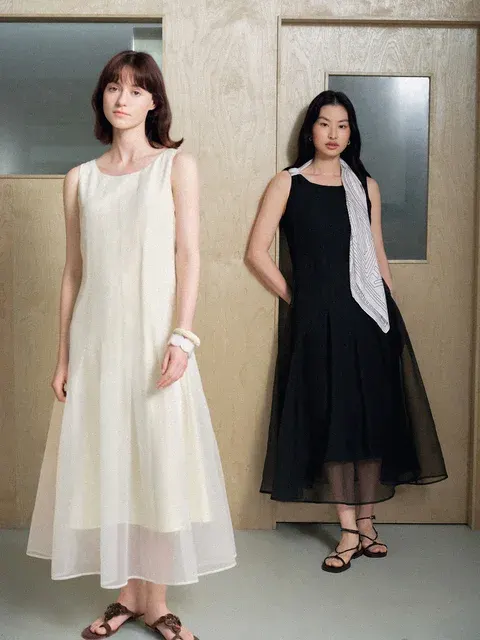 Ärmelloses Organza-Kleid 3