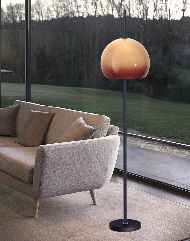 Vintage Glas Pilz Stehlampe Wohnzimmer 3