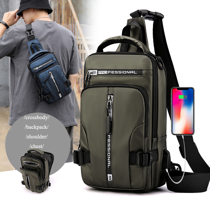 Robuste Herren-Brusttasche aus Canvas