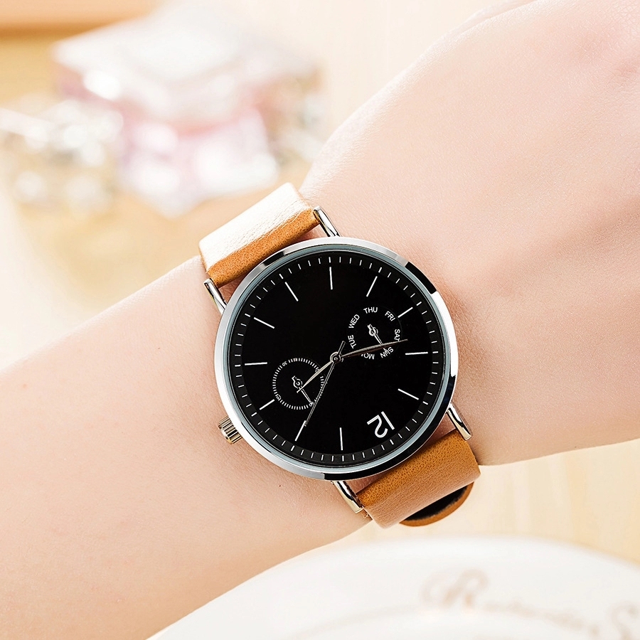Günstige minimalistische Legierungs-Herrenuhr 4